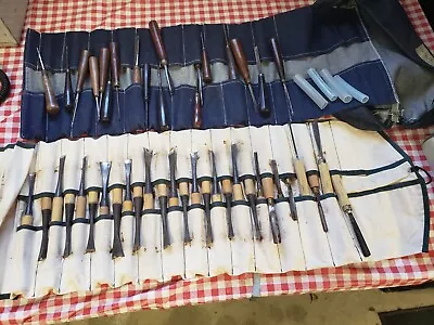 Lot Of 43 Vintage Wood Carving Hand Tools • $189.99