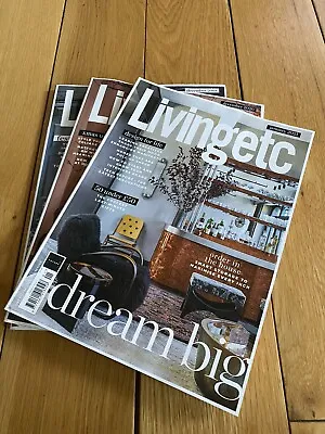 £8.99 • Buy Living Etc Magazine - Dec’19/Dec’20/Jan’21 - 3 Issues FREE U.K SHIPPING