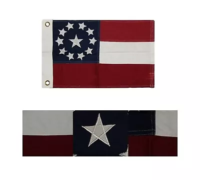 12x18 Embroidered 1st National Stars Bars 11 100% Cotton Flag 12 X18  • $22.88