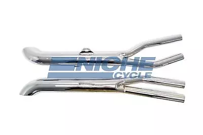 Honda CB900 Custom Slip On Motorcycle Mufflers Turnout Chrome • $361.95