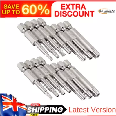 Screwdriver Bits Set Hex Head Drill Hex Shank Magnetic 5 Point Security Star • $23.06