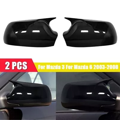 Carbon Fiber OX Horn Side RearView Mirror Cover For Mazda 3 & 6 2003-08 • $28.13