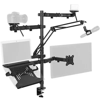 VIVO Black All-In-One Livestream Desk Mount 17  To 32  Monitor Laptop Camera • $99.99