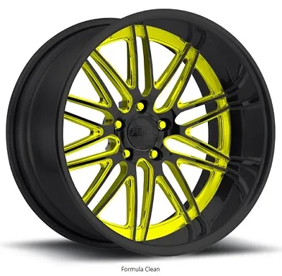 $3395 • Buy 18 Pro Forged Billet Wheel Rims Formula Mesh Yellow Black Red