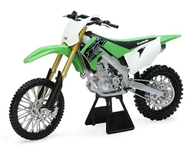 Newray KAWASAKI KXF 450 1:6 Die-Cast Motocross MX Toy Model Bike GREEN • £49.95