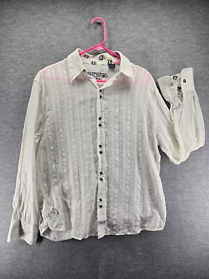English Laundry John Lennon Button Shirt Long Sleeve Size L Flip Cuff *READ* • $24.99