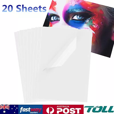 $14.97 • Buy 20 Sheets Printable Vinyl Film Paper For Inkjet Printer Translucent DIY AU