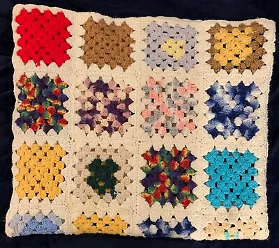 Afghan Crochet Granny Square Blanket Throw Approx 46  X 50  • $29.99