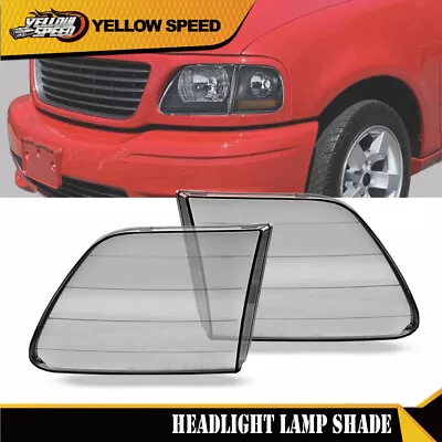 Headlight Lens Cover Pair Fit For 1997-2004 Ford F150 Expedition Lightning Style • $29.27