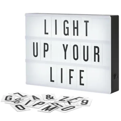 £6.99 • Buy A4 Light Up Letter Box Cinematic Led Sign Wedding Party Number Plaque Shop Emoji