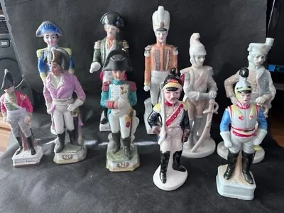 £35 • Buy Set Of 10 Porcelain Napoleonic Soldier Figurines Collection - Mixture Of Series