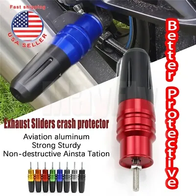 Red 10MM Universal Motorcycle Frame Exhaust Slider Crash Pad Protector USA • $21.96