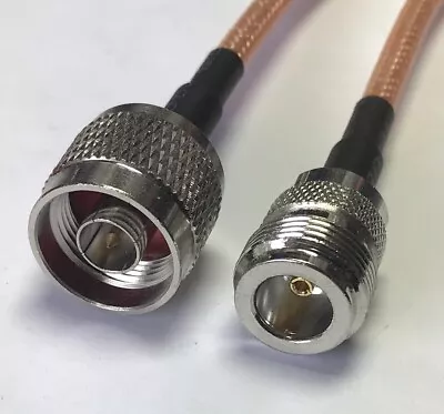 RG400 N Male To N Female Double Shield Coaxial Cable PICK LENGTH RF USA Lot    • $10.98
