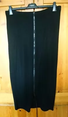 Next Black Tube Skirt Zip Front Size 16 Bnwot  • £3.99