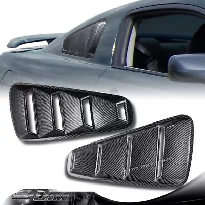 Carbon Style Window Louvers Scoop Cover For 2005-2014 Ford Mustang 1/4 Quarter • $27.50