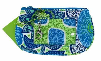 VERA BRADLEY Clip Zip ID Case In DOODLE DAISY Retired With Tag • $7.99