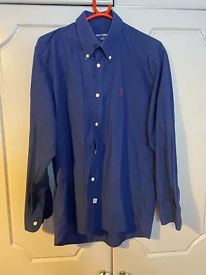 Mens Navy Ralph Lauren Shirt Medium  But Fits More Like A Large • £2.99