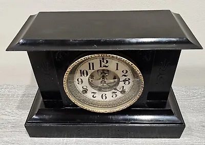 Antique Gilbert Cast Iron Mantle Clock 1902 !WORKS GREAT! • $505.82