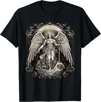 NEW LIMITED St Michael The Archangel Catholics Saint Religious Tee T-Shirt S-3XL • $22.99