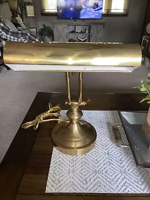 Vintage Underwriters Laboratories Portable Brass Bankers Piano Desk/Table Lamp • $18