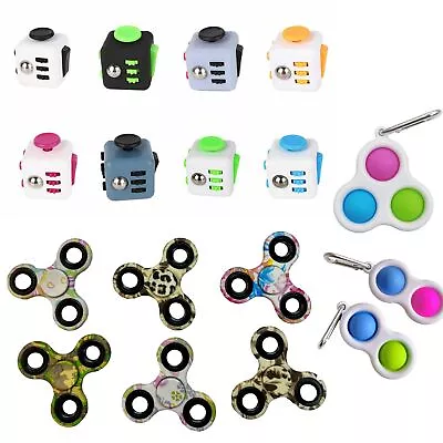 £3.49 • Buy Fidget Cube Spinner Push Pop It Dimple Toy Stress Relief Sensory Autism ADHD Set