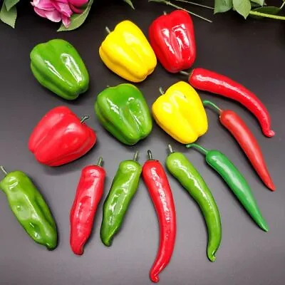 £8.93 • Buy Decoration Artificial Chilli Food Model Fake Bell Pepper Simulation Vegetables