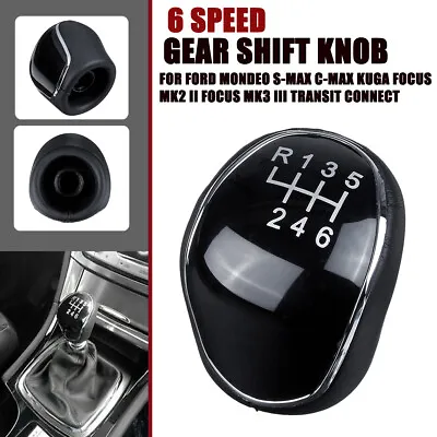$13.90 • Buy 6 Speed For Ford Mondeo Mk4 Mk5 Focus Mk3 III S-Max C-Max Kuga Gear Shift Knob
