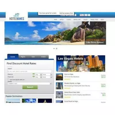 Travel Search Engine  Website- Huge Income 100% Automated ! Free CPanel Hosting • $20.25
