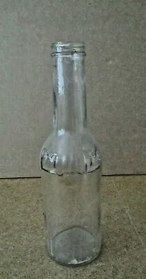 Antique MAULL'S BARBECUE SAUCE Clear Bottle 10.25  Embossed Screw Top  Vtg AZ3 • $9.99