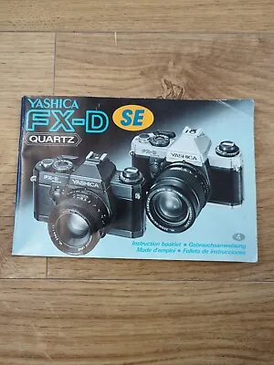 Yashica FX-D SE Quartz Camera Instruction Booklet Manual Only - Free P&P • £6.50