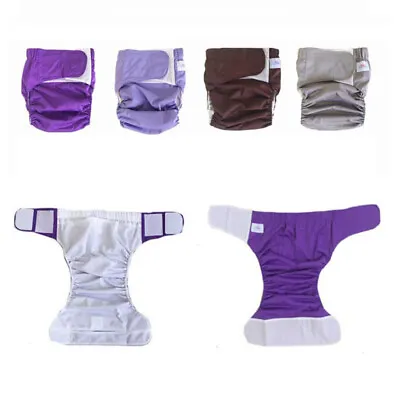 Reusable Adult Diaper Covers Nappy Pants Waterproof Incontinence Underwear • $35.09