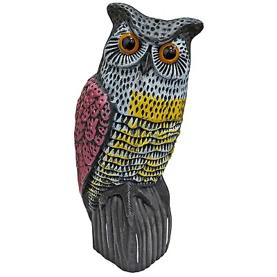 Large Owl Deterrent Garden Lawn Pond Rat Mouse Cat Scarer Pest Decoy Decor Fence • £8.99