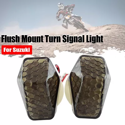 LED Turn Signal Indicator Amber Light Blinker Flush Mount Motorcycle Universal • $10.99