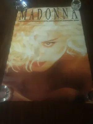 Original Madonna Poster Blonde Ambition Tour 1990 Never Hung 31 X21  • $30