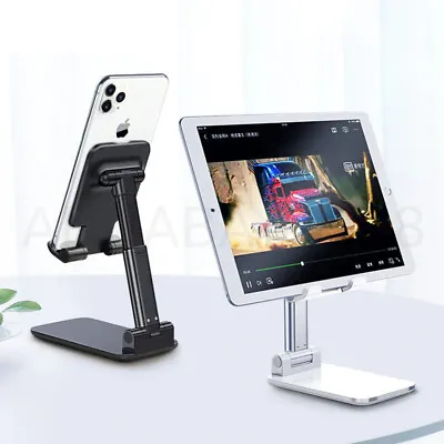 Adjustable Phone Tablet Desktop Stand Desk Holder Mount Cradle For IPhone IPad • $6.88