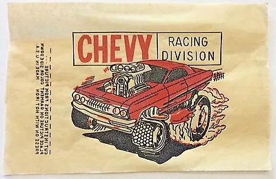 Original Vintage Chevy Racing Division Car Chevrolet Mini Iron On Transfer • $5