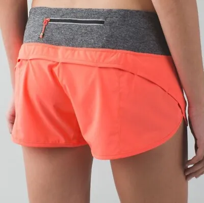 Lululemon Run: Speed Shorts *Block-It Pocket Size 8  Grapefruit Athletic • $25.95