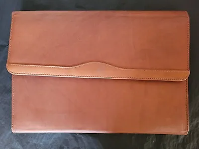 Vintage 1980 Trifold Brown Ganori Leather Organizer Portfolio Made In Columbia • $38