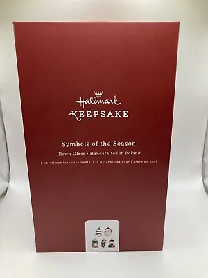 Hallmark Keepsake Ornament Blown Glass Symbols Of The Season Made In Poland 2017 • $28
