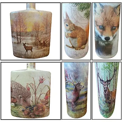 £10 • Buy Fox, Hedgehog, Stag, Squirrel, Rabbit, Hare,deer, Highland Cow, Pig Bottle Lamp