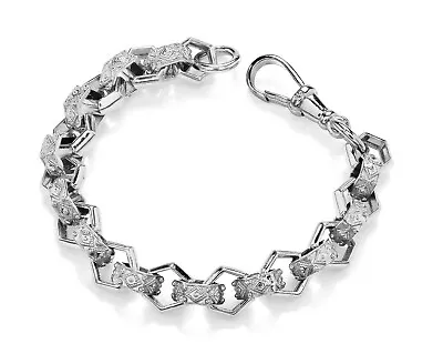 Sterling Silver Baby Belcher Bracelet - 6.5 Inch - Hexagon Link • £59.95