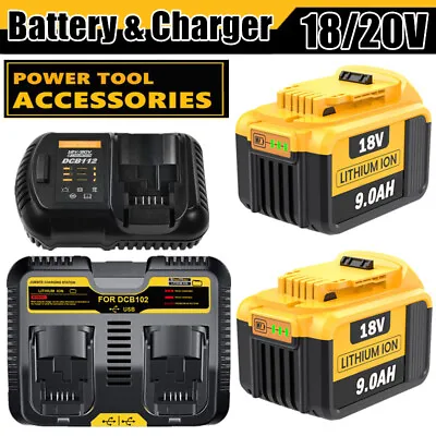 For Dewalt For DCB180 18V 9.0Ah Li-Ion Battery For DCB182 For DCB200 Charger • $29.99