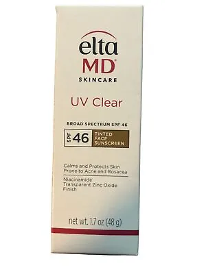 Elta MD UV Clear Broad-Spectrum SPF 46 Tinted 1.7 Oz New In Box Exp 5/2026 • $38.99