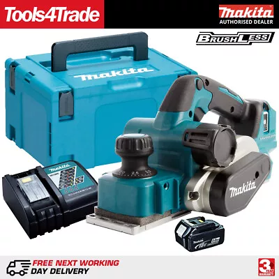 Makita DKP181Z 18V LXT Brushless Planer With 1 X 5.0Ah Battery & Charger In Case • £396