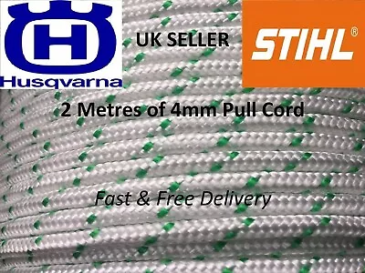 Pull Start Cord Starter Rope 4mm X 2 Metres Mowerchainsawbloweretc • £2.79