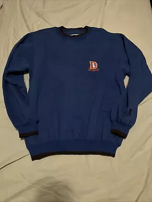 Vintage Logo Athletic Denver Broncos Sweatshirt Mens Medium Blue • $14.99