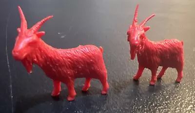 Marx Goats Animal From Farm Playset Lot Of 2 Red • $11.99