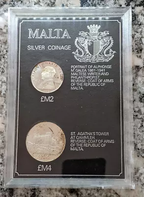 1975 MALTA Silver Coinage 4 Liri 2 Liri With 1979 1 Liri UNC • $65