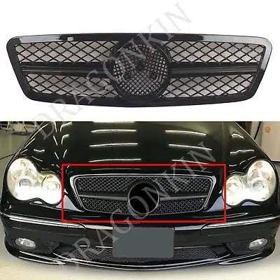 Front Radiator Grille AMG Style For Benz C-Class W203 C320 C200 2001-2007 • $98.70