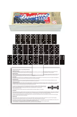 £4.11 • Buy Original Classic Wooden Box Dominoes Set Traditional Indoor Childrens Game 28 PC